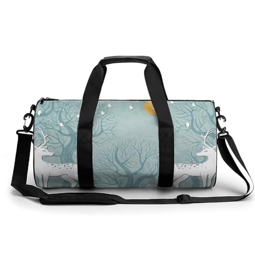Sac de gym Élan Blanc grand compartiment compact pour vêtements et voyage