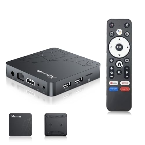 Android TV Box 14.0 Media Player RK3518 Quad Core Android Box 4K HDR 8K Video Decoding Dual Band WiFi 6 Compatible Bluetooth 5.0 HDMI 2.0b 2GB RAM 16GB ROM Streaming Device
