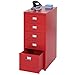 Produktbild Mendler Rollcontainer Boston T851, Schubladenschrank Stahlschrank, 69x28x41cm 5 Schubladen - rot