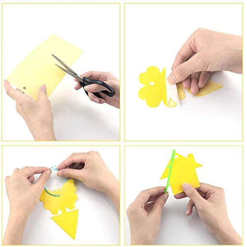 Yellow Sticky Fly Vallen Fly Stickers Opknoping Catcher dubbelzijdige Pluggable platen Protection for Plant Fruit - Image 8