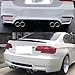 Stainless Steel Car Exhaust For BMW E90 E92 E93 320i 318i Upgrade For M3 Bumper Muffler Tailpipe Exhaust System Rear End Components(Black)