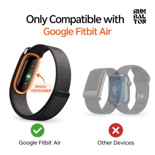 Image of Soft Silicone Strap Compatible with Google Fitbit Air, Sport Replacement Band, Adjustable Breathable Wristband for Workout, Running & Daily Wear