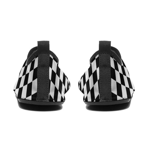 Square Checkered Flag Water Shoes Men Women Adult Aqua Sock Barefoot for Beach Swim River Pool Lake Hiking Kayaking Surfing3