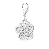 7Morning Hundepfoten Hundemarke Personalisiert Legierung Tiermarke Katzenmarke mit Gravur,Silber