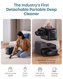 eufy Robot Vacuum E28, 20,000 Pa Suction, Roller Mop with HydroJet System, Portable Carpet for Deep Cleaning,All-in-One Robot Vacuum and Mop Combo, Zero-Tangling, Corner-to-Edge Cleaning (Upgraded)