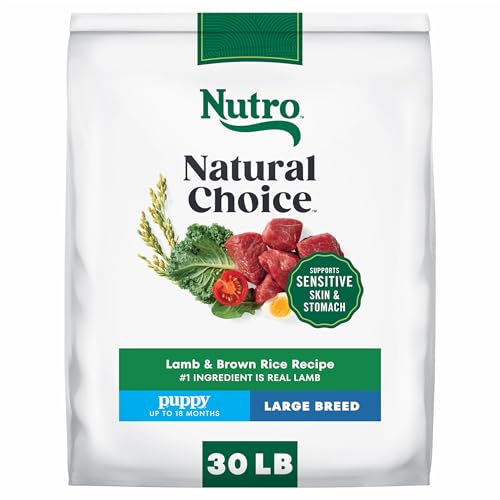 Nutro Natural Choice Dry Dog Food Large Breed, Puppy Food Dry Recipe, Lamb and Brown Rice Recipe, 30 lbs.