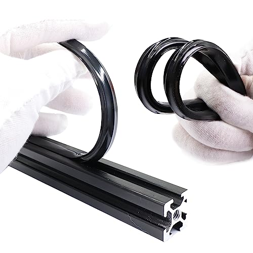 Image of 6 Meter 1010 2020 Aluminum Extrusion T Slot Cover Seal Dust Strip Bracket Insert Channel Filler for 6mm 80 20 10 Series 2040 1 inch V Slot Extruded Aluminum Rail Profile Accessories Hardware Black