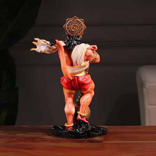 Image of Artarium Bahubali Hanuman Idol for Home Decor (16 Inch), Large Bajrang Bali Hanuman Ji Murti Multicolor Resin Statue for Temple, Pooja Room & Living Room Decorative Showpiece