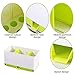 Plastic Utensil Holder, Caddy Silverware Organizer With 3 Compartment & Silverware Tray Drainer Set, Kitchen Utensil Holder- Flatware Spoon Fork Storage Basket, For Kitchen Countertop, Party, Outdoor
