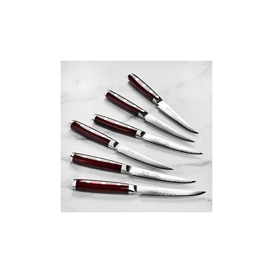 Yaxell Super Gou 16 Piece Knife Set - Made in Japan - 161 Layers SG2 Stainless Damascus, Dark Ash Block