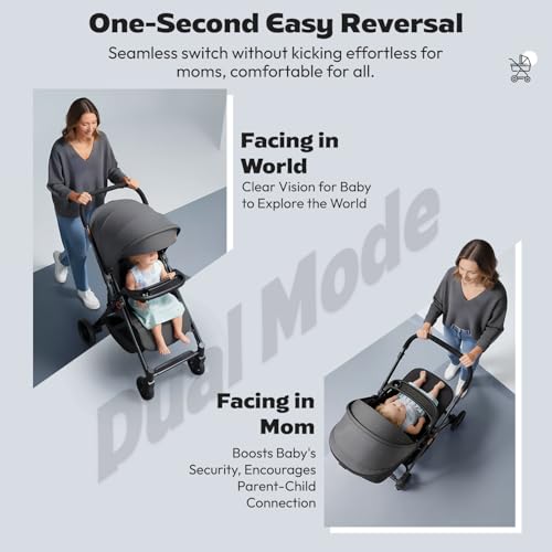 Image of StarAndDaisy Stroller for Baby Boy Girl 0 to 5 Years /Foldable Baby Stroller Light Weight with Multi-Level Seat Recline, 5 Point Safety Belt, Pram for Kids-Grey