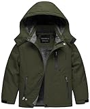 CREATMO US Kids Ski Jacket Boys Jackets Snow Youth Boy's Waterproof Breathable Fleece Lined...