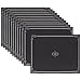 12-Pack Certificate Holder - Diploma Cover, Document Cover for Letter-Sized Award Certificates, Black, Silver Foil, 11.2 x 8.8 Inches