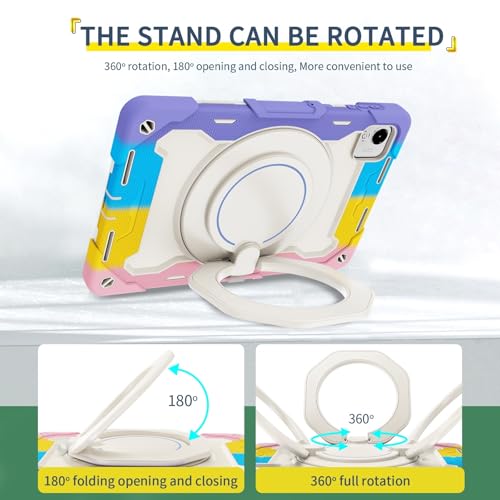 Coque Honor Pad X9 Pro 11.5 antichoc rose avec poignée rotative - 2