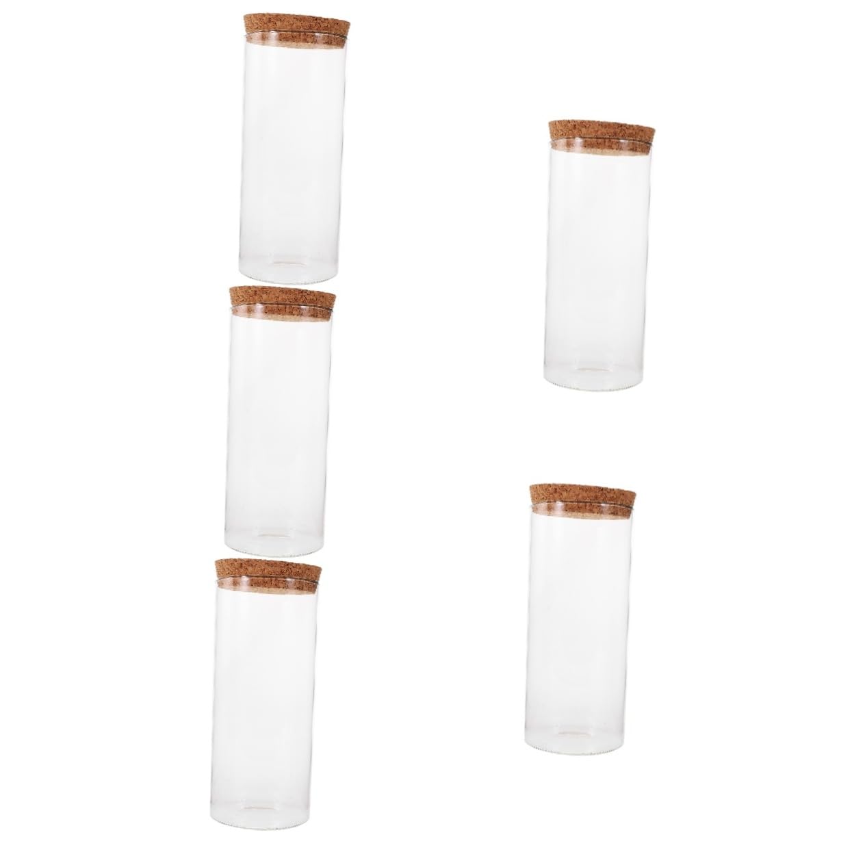 BESPORTBLE 5 Piezas Botella ecologica contenedor de Micro paisajismo Decorativo Terrario de Planta de Aire Botella Multiusos Terrarium Botella Transparente terrario de Cristal con Tapa Vidrio