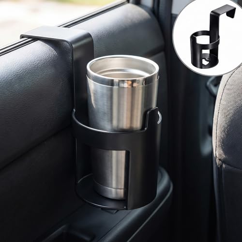 2PCS Portavasos de Auto Universal Negro plástico miniatura 4