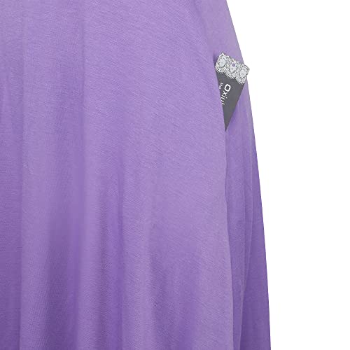 Image of oxiuly Women Casual Dress Round Neck Soft Cotton Floral A-Line Midi Summer Dresses with Pockets OX262