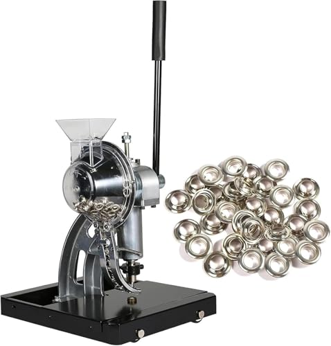 XNZJHPP Máquina de Ojales semiautomática, máquina para perforar y Colocar Ojales, Kit de máquina de Ojales Manual, Kit de Perforadora de Ojales (12 mm) (12mm)