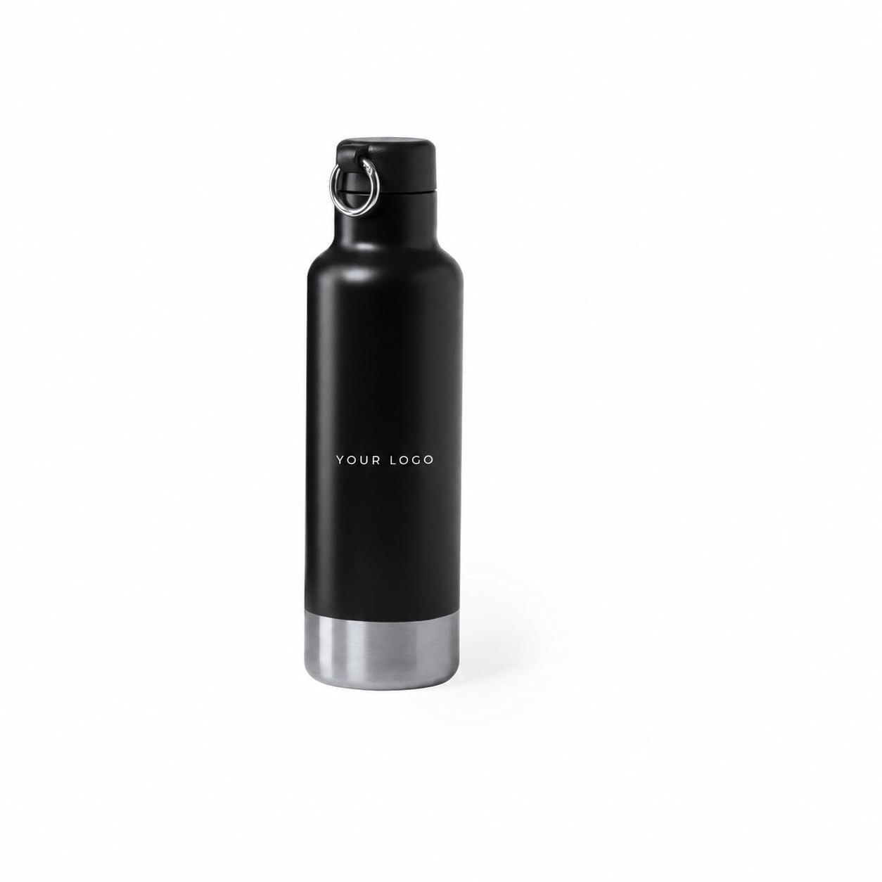 Personalised 750ml Stainless Steel Water Bottle with Carry Ring - Matte Finish Custom Engraved Reusable Bottle for Gym, Travel & Everyday Use