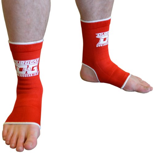 DUO GEAR XS RED MUAY THAI BOXING KICKBOXING MARTIAL ARTS MMA SPORTS ANKLE SUPPORTS (Kids – Adults)