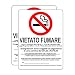 Haobase 2 Pezzi Cartello Vietato Fumare Etichetta - 150 mm x 200 mm - Vinile Autoadesivo