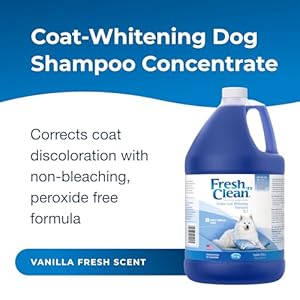 Pet-Ag-Fresh-n-Clean-Whitening-Snowy-Coat-Shampoo-Vanilla-Scent-151-Concentrate-1-Gallon-Bleach-Free-Formula-to-Correct-Yellow-Discoloration-Strengthens-Moisturizes-Coats-Soap-Free - Cucciolini Doodles   Pet-Ag-Fresh-n-Clean-Whitening-Snowy-Coat-Shampoo-Vanilla-Scent-151-Concentrate-1-Gallon-Bleach-Free-Formula-to-Correct-Yellow-Discoloration-Strengthens-Moisturizes-Coats-Soap-Free