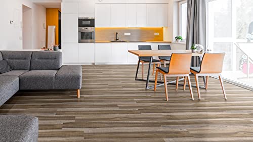 Msi Mckenna 7 Inch X 48 Inch Luxury Vinyl Flooring, Rigid Core Planks, Lvt Tile, Click Lock Floating Floor, Waterproof Lvt, Wood Grain Finish, Case, Robusto Brown, 23 Square Feet #TOP1