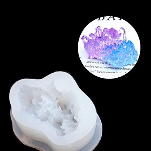 Handmade Natural Crystal Quartz Rock Cluster Geode Druzy Stone Epoxy Resin Mold Pendant Mold Resin Jewelry Making Tools