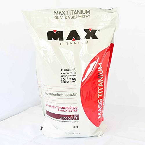 HIPERCALORICO MASS TITANIUM 17500 (3KG) - MAX TITANIUM - Morango