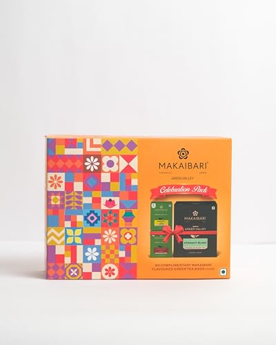 Image of Makaibari Green Valley Celebration Gift Pack | Darjeeling Blact Tea 250 Gms | 10 Pcs Forest Honey & Lemon Himalayan Tea Bags | 10 Pcs Black Salt & Lemon Himalayan Green Tea Bags | Gift Pack