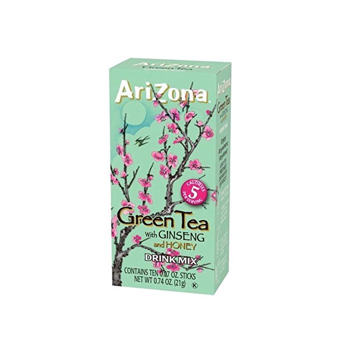 Buy AriZona Zero Sugar Green Tea with Ginseng & Honey Powdered Drink