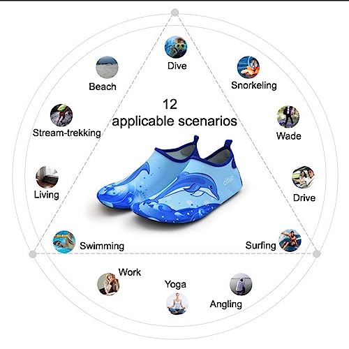 Water Shoes for Girls Boys Toddler Non-Slip Quick Dry Aqua Shoes for Beach Outdoor Sports 2 Pairs2