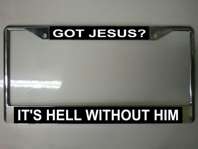 Got Jesus Photo License Plate Frame Free Screw Caps Included
