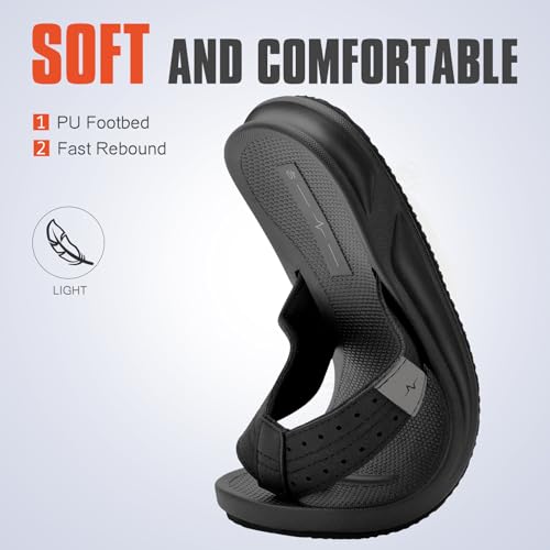 Men's Ultra Soft Cushion Flip Flops with Arch Support, Quick Dry Thong Sandals for Indoor & Outdoor Comfort2