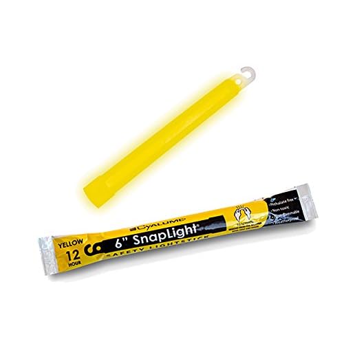 Cyalume 12 Hour 6” SnapLight (15cm) Yellow lightstick Branded