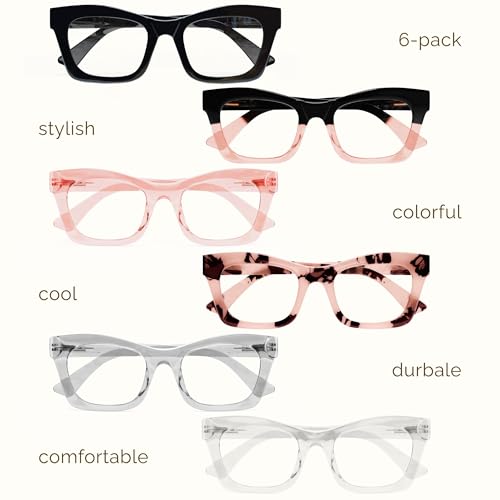 ccvoo stylish reading glasses for women eyeglasses blue light readers for women computer eye glasses cheaters