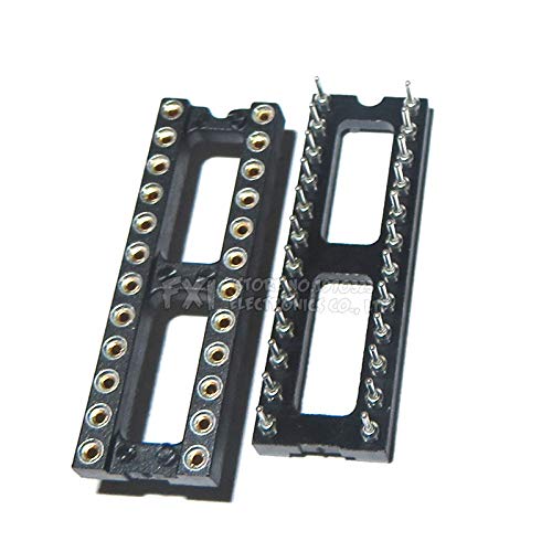 10pcs Round Hole 24 Pins 2.54MM DIP DIP24 IC Sockets Adaptor Solder Type 24PIN IC Connector New