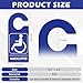 2 Pack Handicap Parking Sign Hanger Handicap Parking Permit Placard 3.5 X 8.5 Inch Blue Wheelchair Parking Sign PVC Car Handicap Door Hanger With Large Hook For Door Car Mirror Disability