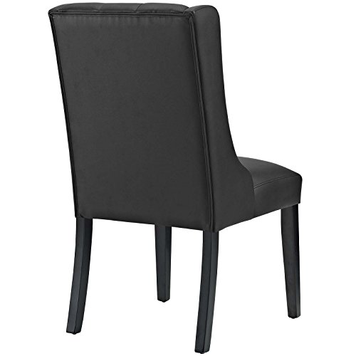 Modway Baronet Modern Tufted Vegan Leather Upholstered Dining Chair In Black #TOP5