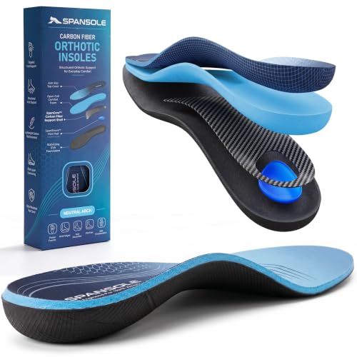 SPANSOLE Plantar Fasciitis Insoles with Carbon Fiber