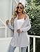 iClosam Womens Casual Plain Long Sleeve Open Front Flowy Cardigan Sweater (#2Grey, X-Large)