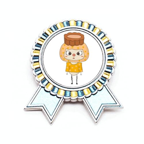 Broche en porcelaine Uu cadeau idéal en métal taille M