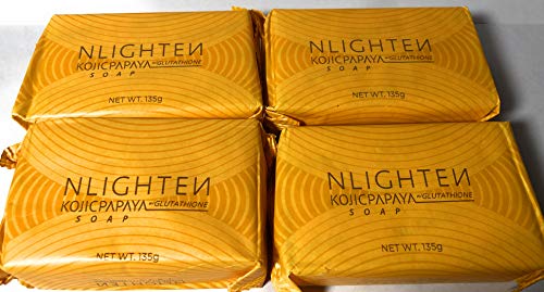 Nlighten Kojic Papaya w/ Glutathione & Whitening-Pimple 4 BARS Nlighten Kojic Papaya w/ Glutathione & Whitening-Pimple 4 BARS