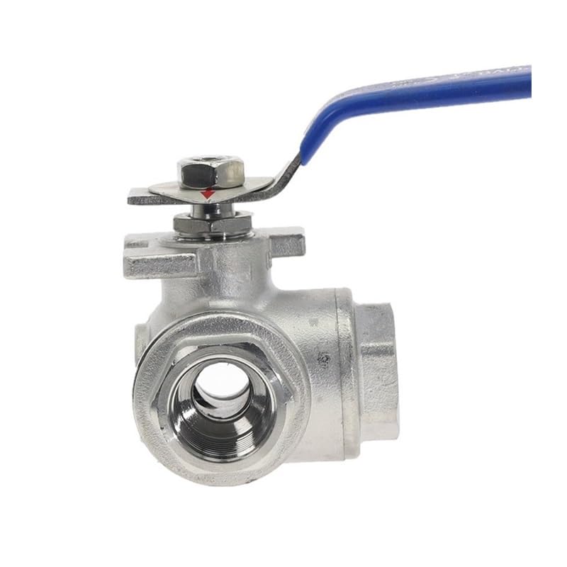 Trójdrożny zawór kulowy ze stali nierdzewnej 304, typ L, T, gwint żeński 1/4", 3/8", 1/2", 3/4", 1", DN8, DN10, DN15, DN20, DN25(L typ, DN20)