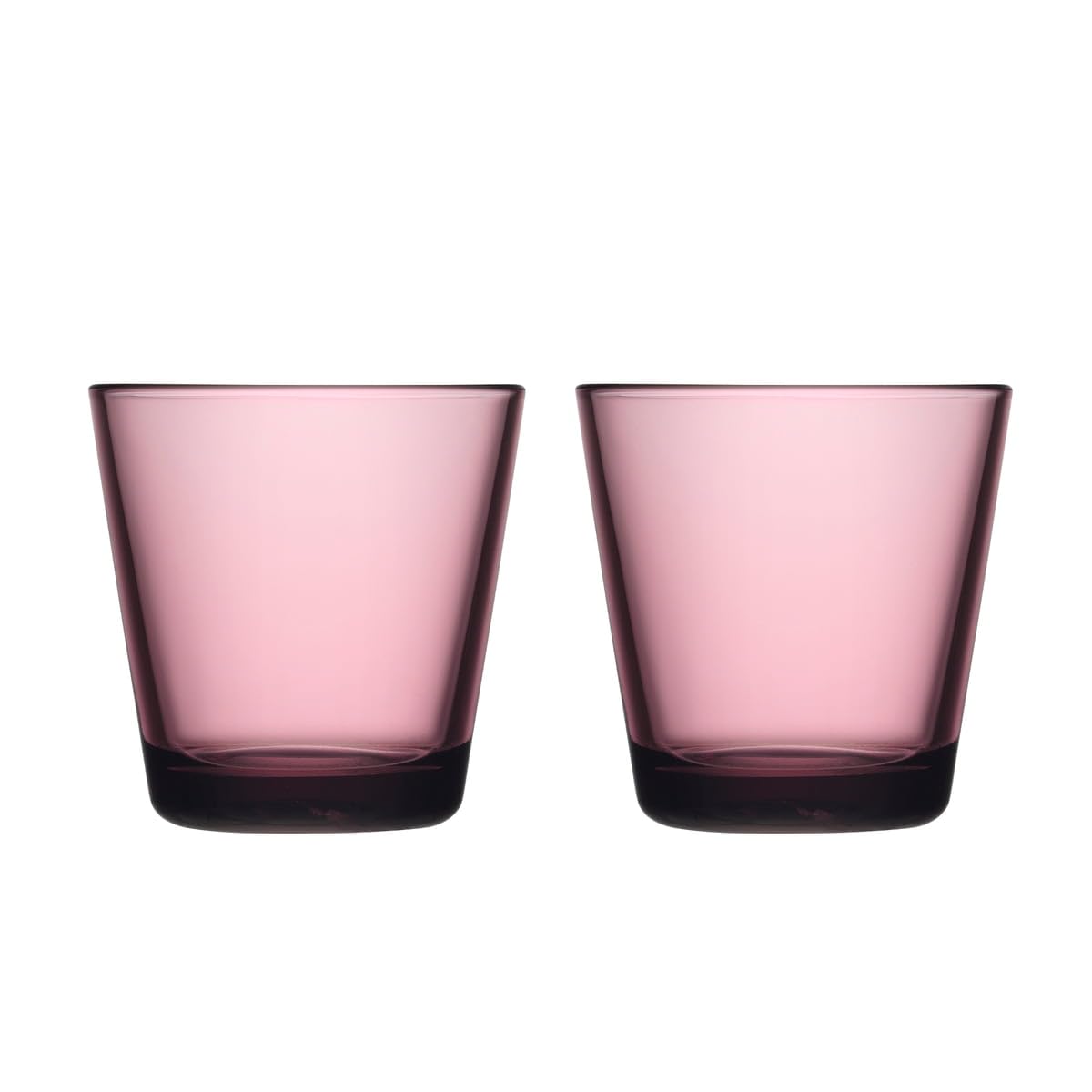 Iittala Kartio 1070585 Set of 2 Glasses, Made of Glass, in Pink, Dishwasher Safe, Dimensions (H x W x L): 8 cm, Volume: 21 cl