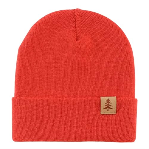 Image of Connectyle Kids Knit Beanie Watch Hat Acrylic Winter Beanies for Boys Girls Double Layered Knitted Warm Cap for Children