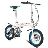 【6-SPEED bicicleta plegable】: El mango cambio y desviador trasero le permiten cambiar fácilmente la velocidad según sea necesario. que le da una nueva experiencia durante su viaje.