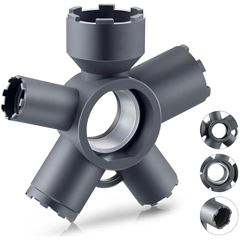 Enhon 10 in 1 Faucet Aerator Removal Tool Faucet Aerator Key for Hidden Threaded Aerator/Aerator with Housing (Cut Edge&Round) Faucet Aerator Tool with Size M16.5/M18.5/M21.5/M22/M24/M28 Aeration Tool Cover