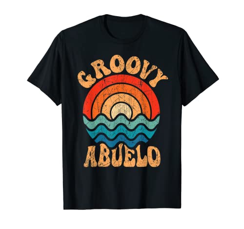 Hombre Groovy Abuelo 70 Nostalgia Estética 1970 Abuelo Mexicano Camiseta