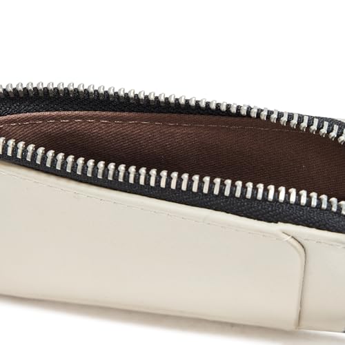 Women's Remy Small Zip Around Wallet with Key Ring, Birch White3